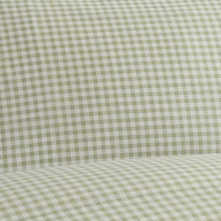 Green Gingham 4-pc. Queen Sheet Set