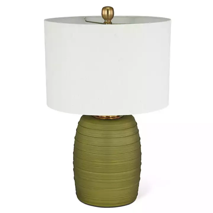 Green Glass Fiola Table Lamp