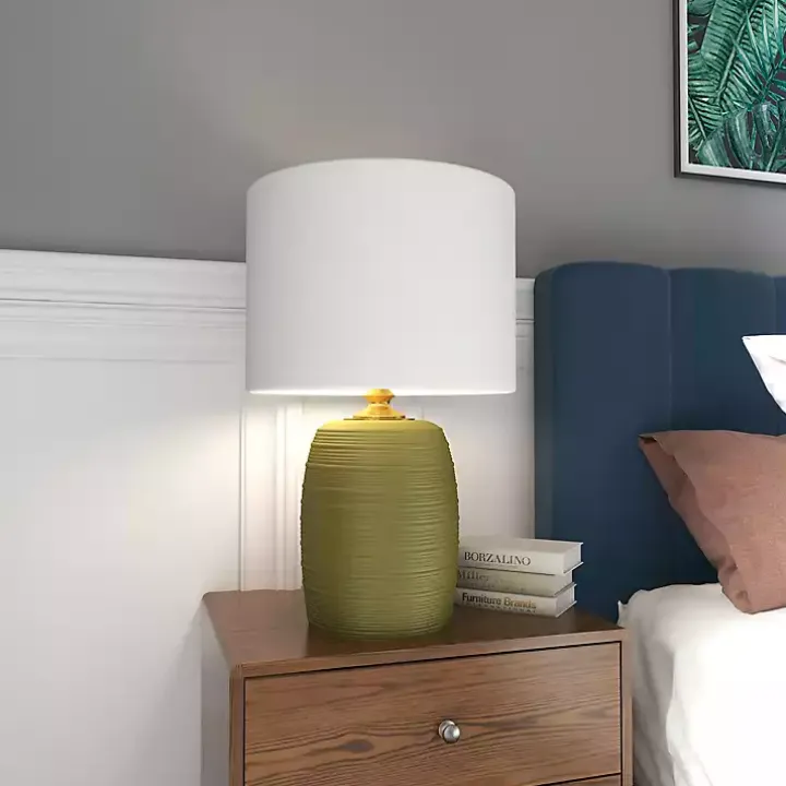 Green Glass Fiola Table Lamp