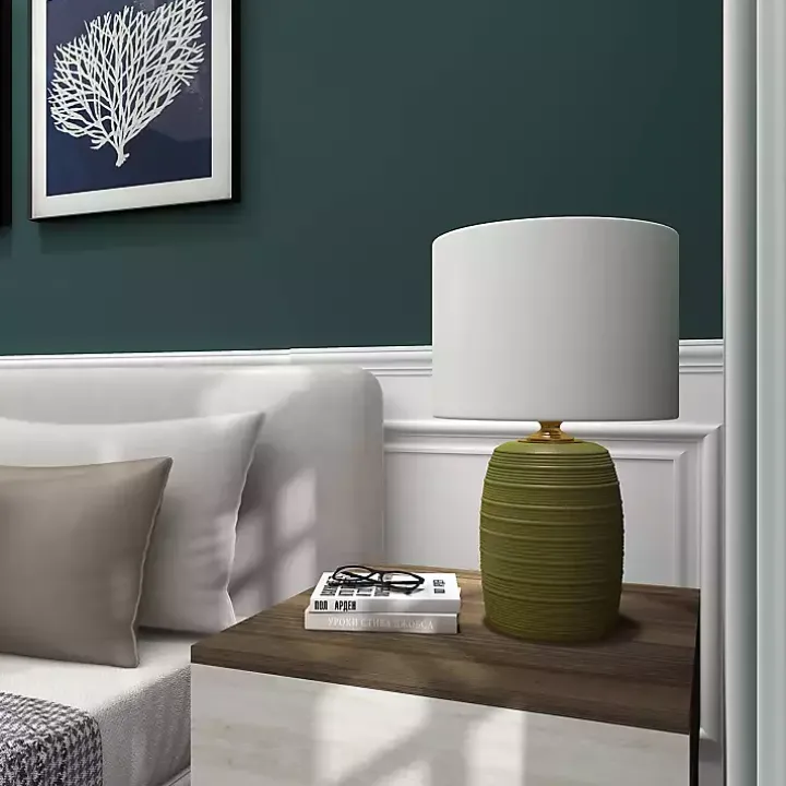 Green Glass Fiola Table Lamp