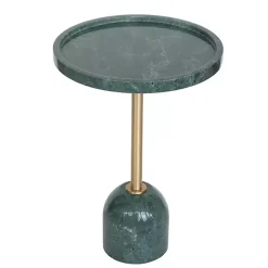 Green Marble & Gold Cocktail Table