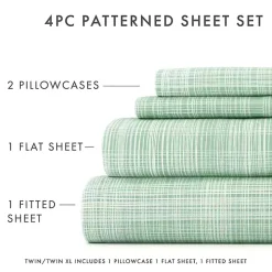 Green Soft Thatch 3-pc. Twin Sheet Set