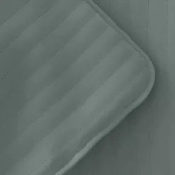 Green Stitched Stripes 3-pc. Queen Quilt Set