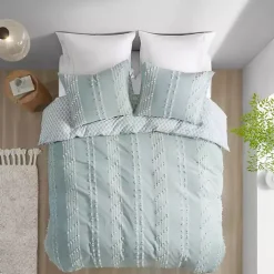 Green Stripe Diamond California King Comforter Set