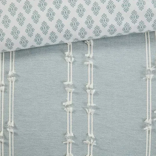Green Stripe Diamond California King Comforter Set