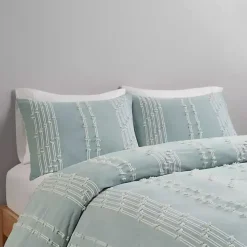 Green Stripe Diamond Full/Queen Comforter Set