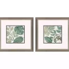Green Summer Leaves Framed Art Prints, Set of 2