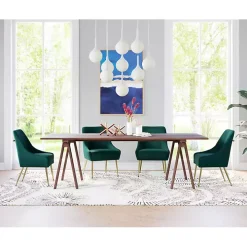 Green Velvet Gold Maxine Dining Chair