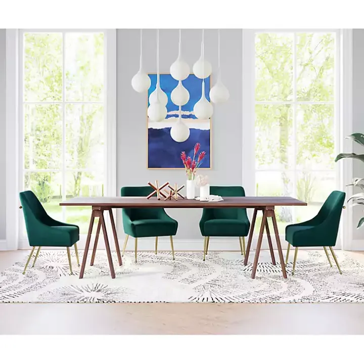 Green Velvet Gold Maxine Dining Chair