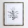 Greige Leaves II Bamboo Frame Art Print