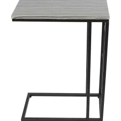 Gunmetal Black Geometric Metal C-Table