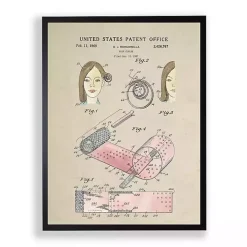 Hair Rollers Patent Framed Art Print