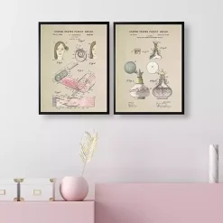 Hair Rollers Patent Framed Art Print