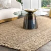 Hand Woven Chunky Loop Natural Jute Area Rug, 7x9