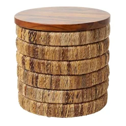 Handmade Seagrass Round Accent Table