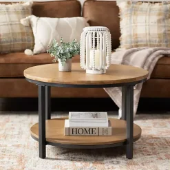 Hayden Wood and Gunmetal Coffee Table