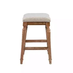 Hazelnut Upholstered Curved Seat Counter Stool