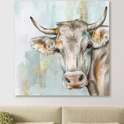 Headstrong Cow Canvas Art Print