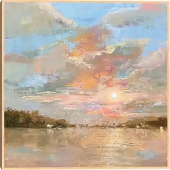 Heavenly Glow Framed Canvas Art Print