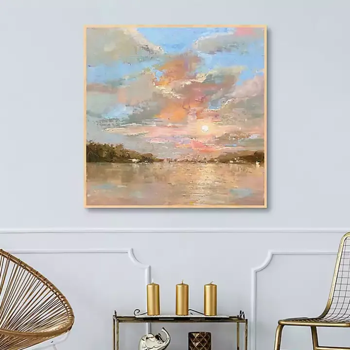 Heavenly Glow Framed Canvas Art Print