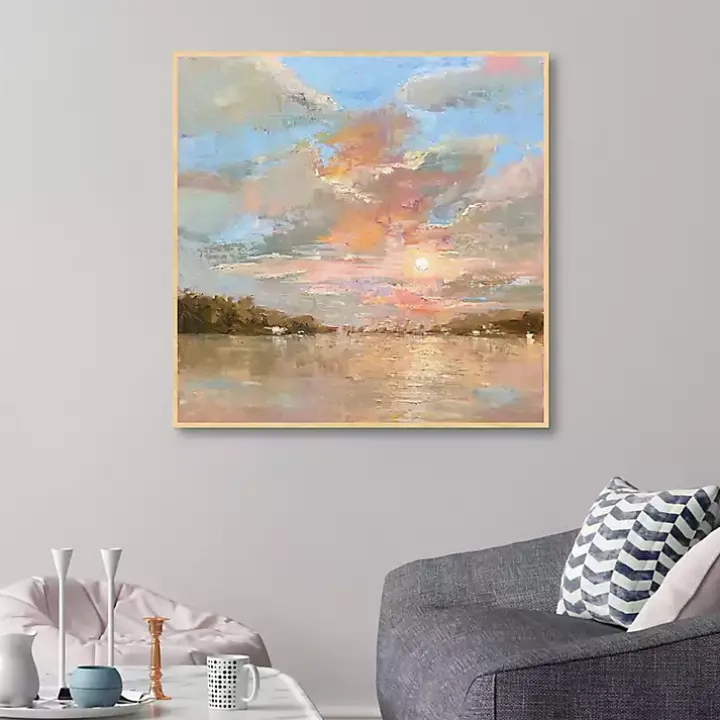 Heavenly Glow Framed Canvas Art Print