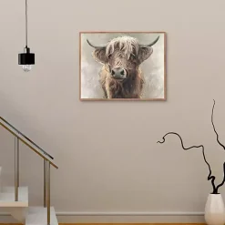 Highland Portrait Framed Canvas Art Print