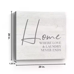Home Love and Laundry Canvas Art Print