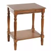 Honey Brown Wood Sybil Accent Table