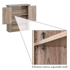 Honey Woodgrain Wall-Mounted Cabinet