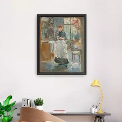 In the Dining Room 1875 Framed Canvas Art Print