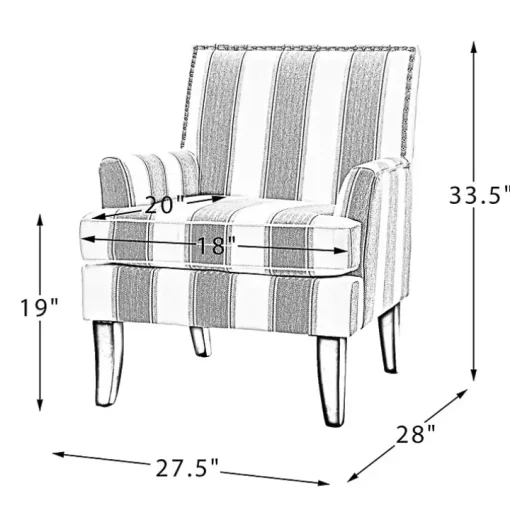 Indigo and Yellow Floral Upholstered Accent Chair