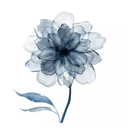 Indigo Bloom IV Giclee Canvas Art