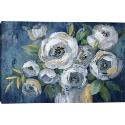 Indigo Touch of Gold Canvas Art Print, 36x24 in.