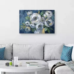 Indigo Touch of Gold Canvas Art Print, 36x24 in.