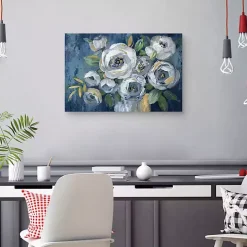 Indigo Touch of Gold Canvas Art Print, 36x24 in.