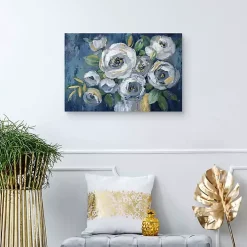 Indigo Touch of Gold Canvas Art Print, 36x24 in.