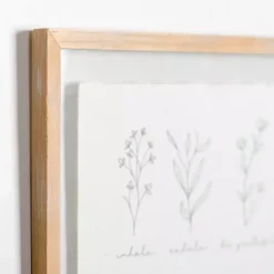 Inhale Exhale Floral Wall Plaque