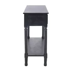Irma Black Textured Drawers Console Table