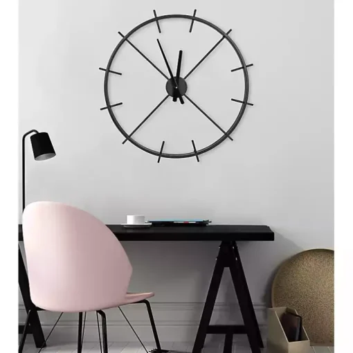 Isaac Black Modern Wall Clock