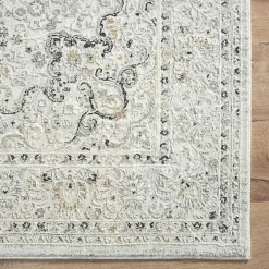Isabella Gray and Ivory Area Rug, 4x6