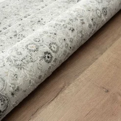 Isabella Gray and Ivory Area Rug, 4x6