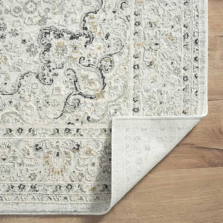 Isabella Gray and Ivory Area Rug, 5x7