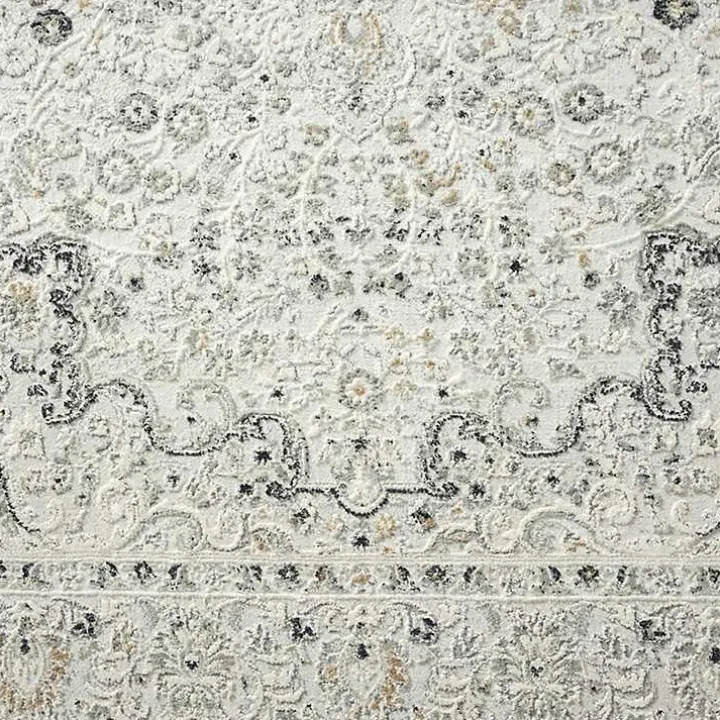 Isabella Gray and Ivory Area Rug, 4x6