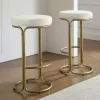 Ivory and Gold Carson Counter Stools, Set of 2