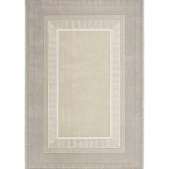 Ivory and Gold Modern Glam Area Rug, 5x7