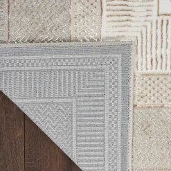 Ivory and Gold Modern Glam Area Rug, 5x7