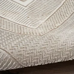 Ivory and Gold Modern Glam Area Rug, 5x7