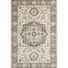 Ivory and Navy Laur Vintage Area Rug, 7x9