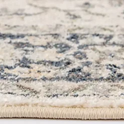 Ivory and Navy Laur Vintage Area Rug, 7x9