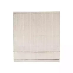 Ivory Basketweave Cordless Roman Shade, 27 in.
